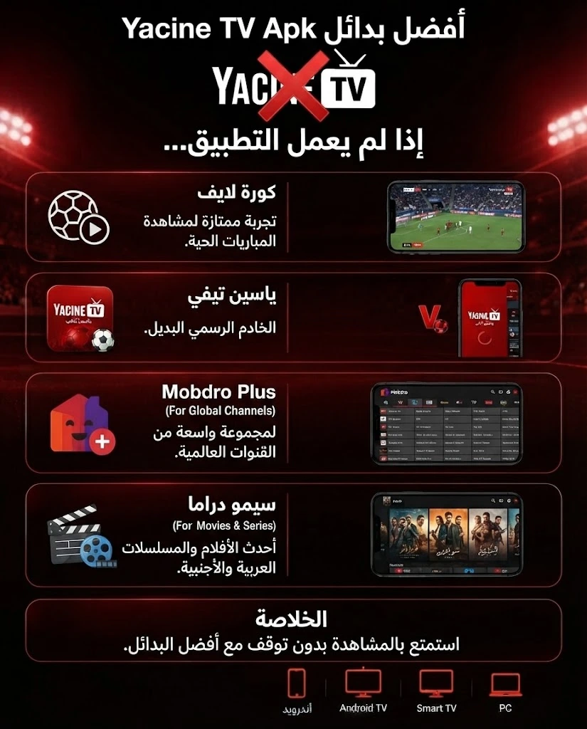 Home 5 أفضل بدائل Yacine TV Apk إذا لم يعمل التطبيق