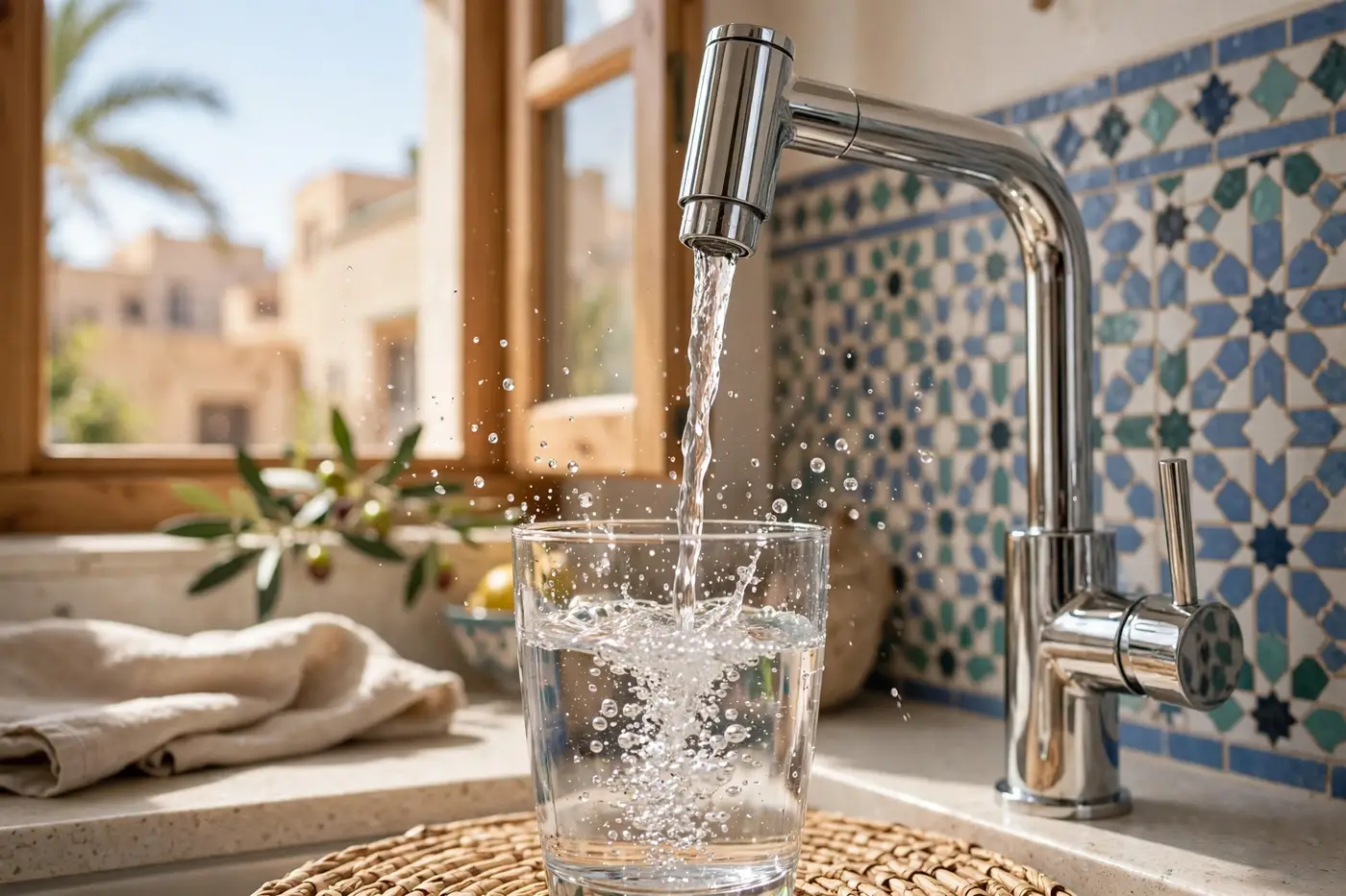 Eau potable au robinet dans une cuisine algérienne : la consommation facturée chaque trimestre | DZ Démarches
