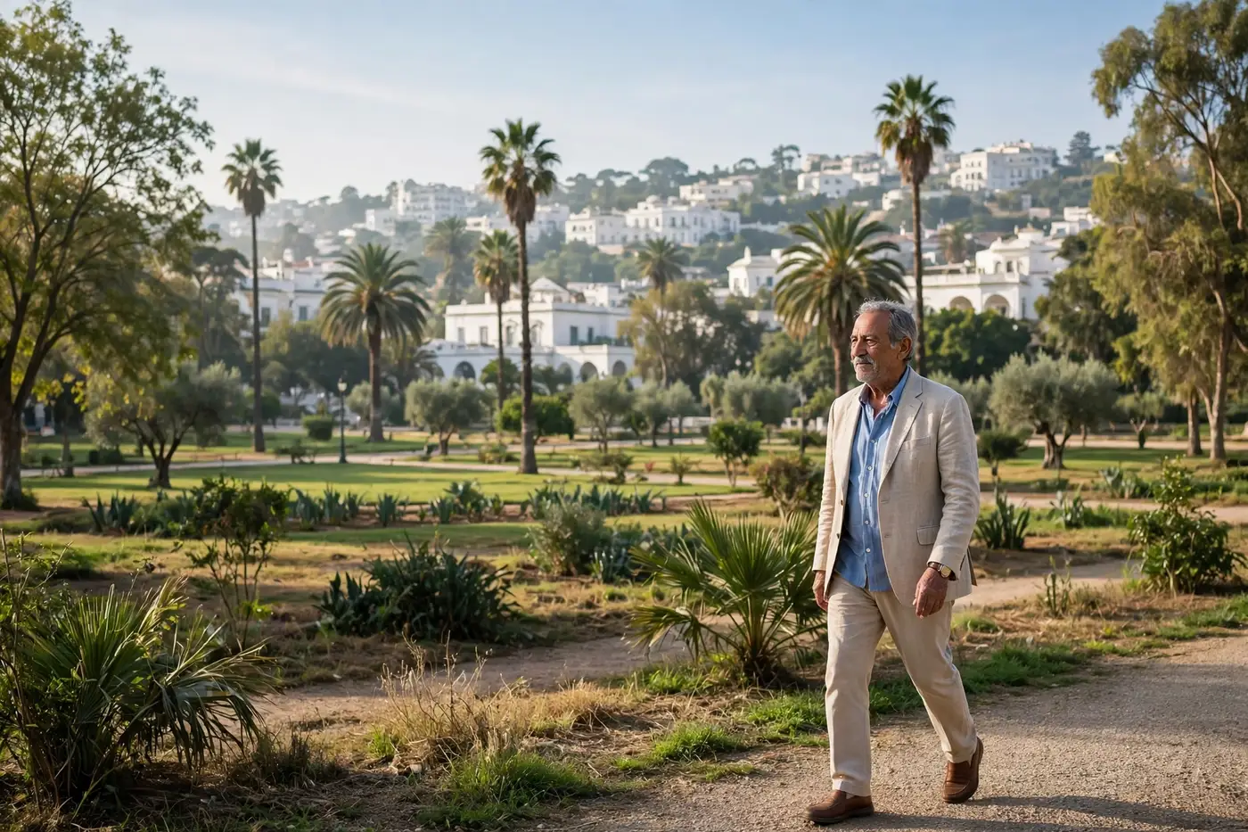 Retraite Algérie : âge légal, calcul de la pension CNR et dossier 4 Profiter de sa retraite en Algérie : promenade dans un parc d'Alger